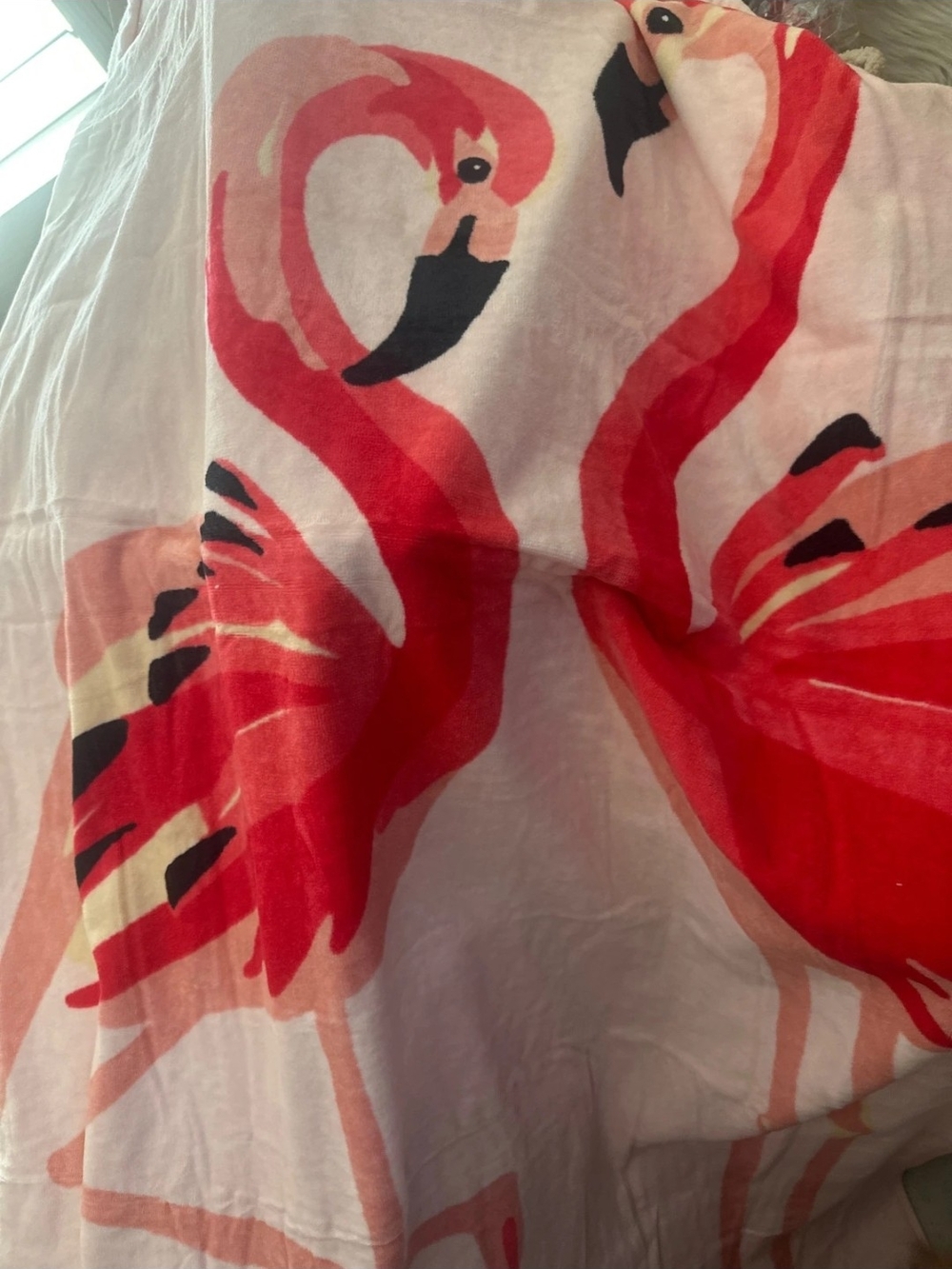 Kate Spade Flamingo Print Beach Towel New/tag 40x70